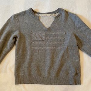 Tommy Hilfiger American Flag Gray Sweatshirt
